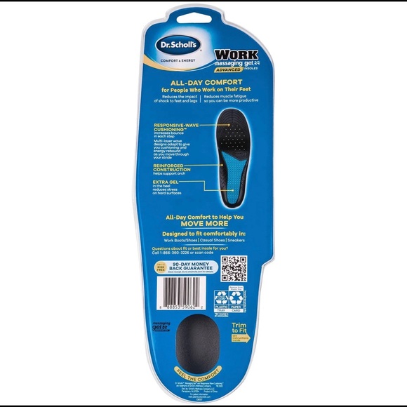Dr. Scholl's Shoes Dr Scholls Work Massaging Gel Advanced Insoles